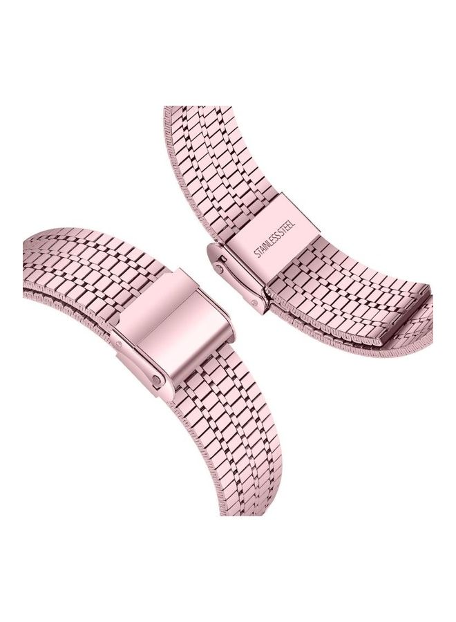 نيبمينينت سوار ساعة بديل مزدوج للسلامه لساعة أبل ووتش سيريز 7 مقاس 41 مم/6 SE و5 و4 40 مم/3 و2 و1 38 مم وردي - Image 3