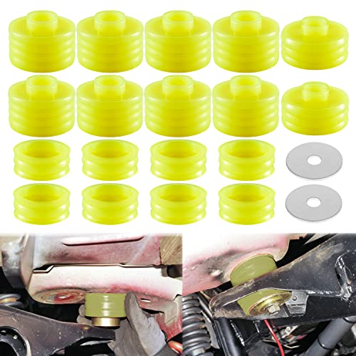Yoursme KF04050BK Body Mount Bushing Kit Compatible with Ford F250 F350 Super Duty 1998-2018 2WD 4WD Polyurethane Body Mounts (Yellow) - Image 1