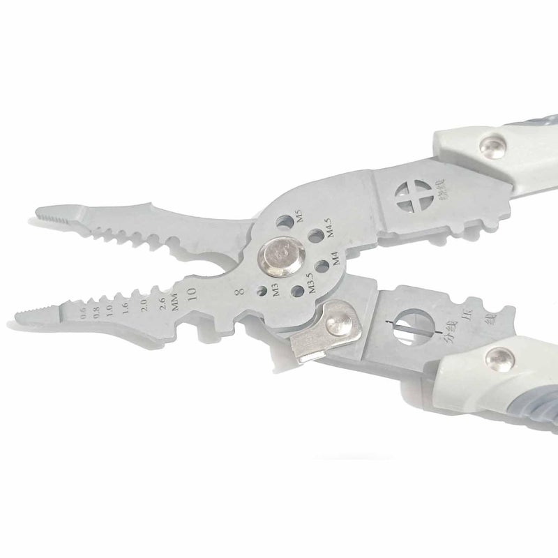 UPTODATETOOLS 15 in 1 Multifunctional Wire Stripper Crimper Cable Cutter Pliers Professional Electrical Wire Stripping Tool Multipurpose Wire Stripper for Electrical Cable Cutting - Image 5