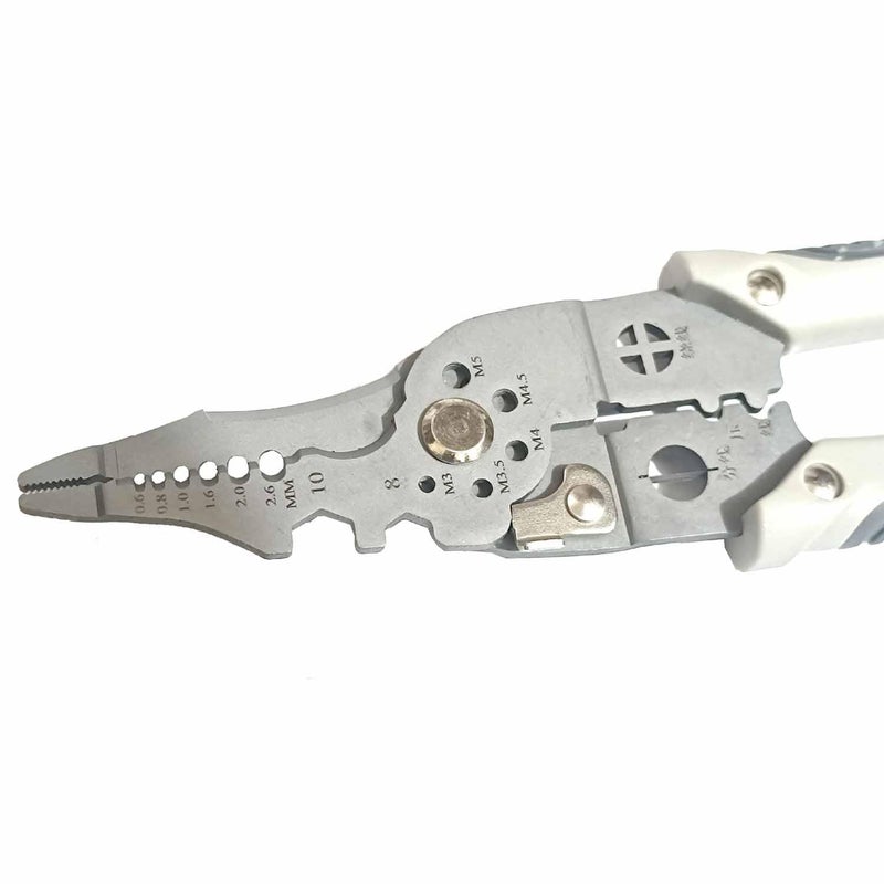 UPTODATETOOLS 15 in 1 Multifunctional Wire Stripper Crimper Cable Cutter Pliers Professional Electrical Wire Stripping Tool Multipurpose Wire Stripper for Electrical Cable Cutting - Image 3