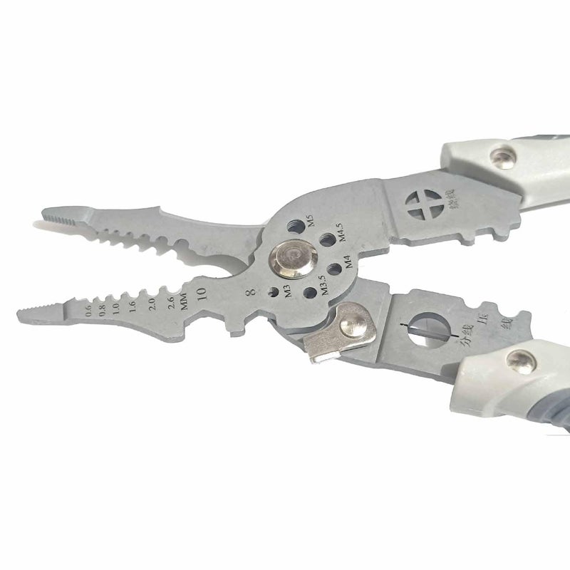 UPTODATETOOLS 15 in 1 Multifunctional Wire Stripper Crimper Cable Cutter Pliers Professional Electrical Wire Stripping Tool Multipurpose Wire Stripper for Electrical Cable Cutting - Image 4