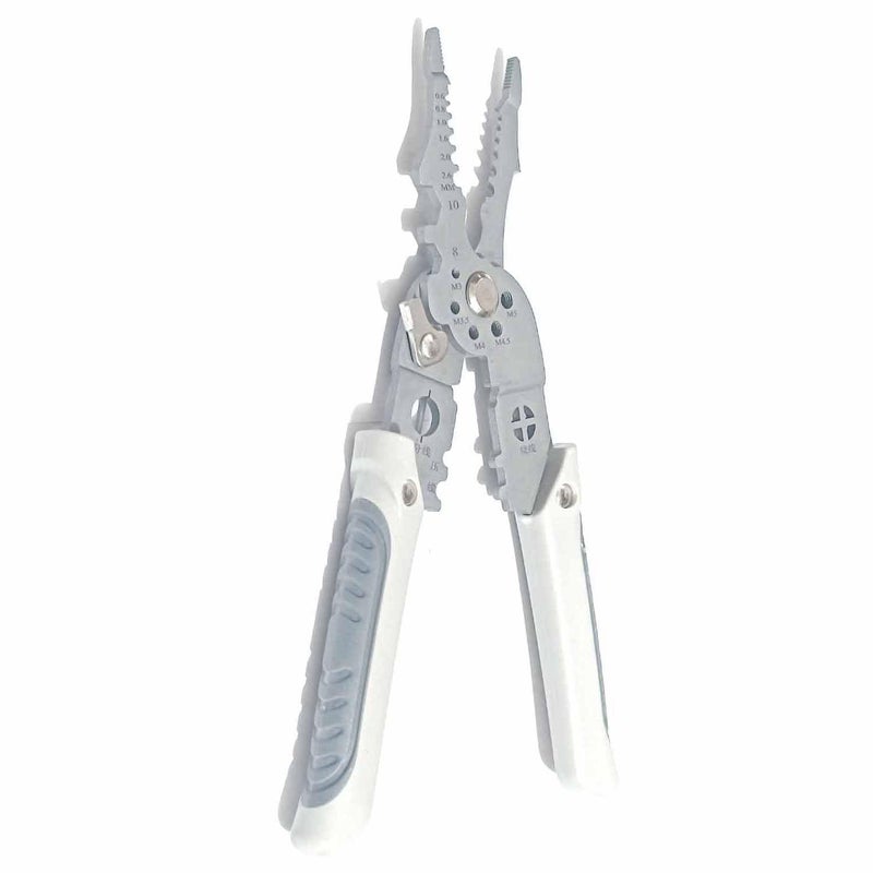 UPTODATETOOLS 15 in 1 Multifunctional Wire Stripper Crimper Cable Cutter Pliers Professional Electrical Wire Stripping Tool Multipurpose Wire Stripper for Electrical Cable Cutting - Image 1