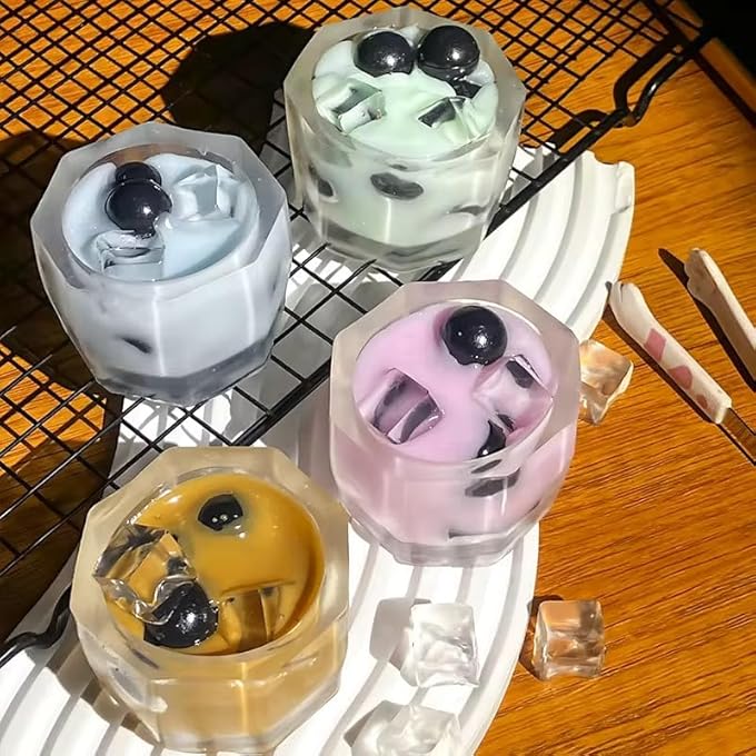 T Trove Boba Squishy,Bubble Tea Fidget Toy,Kawaii Squeeze for Stress Relief,Fidget Sensory,Decompression Toy for Kids & Adults,Party Favors,Birthday Gifts,Cute Boba Tea Shaped Squishy(4 Pcs) - Image 5