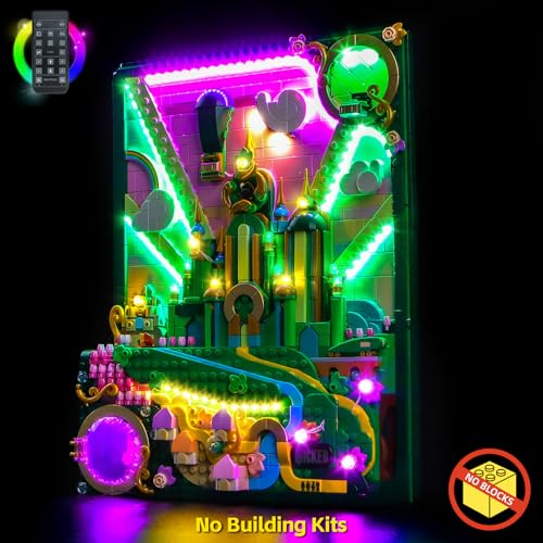 BrickBling LED Lighting Kit Compatible with Lego Wicked Emerald City Wall Art Creative Light Compatible with Lego 75685Lights Only Not Come with Model RC Version Light - Image 5