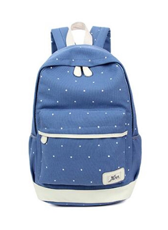 Zip Closure Backpack With Crossbody Bag And Pouch Blue - Image 2