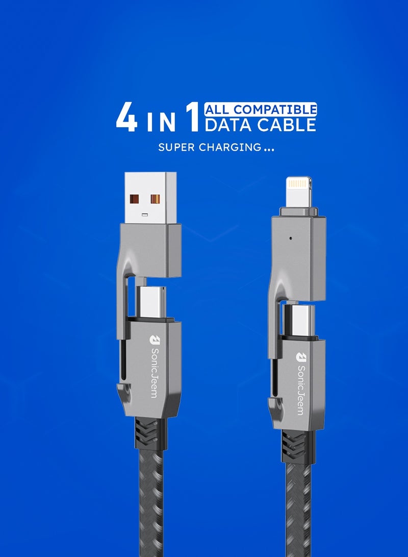 SONIC JEEM 4in1 Data Cable Super Charging SJ122B - Image 2