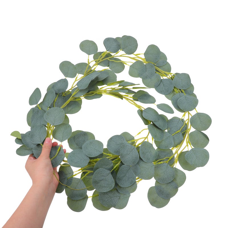🏠 أغصان اصطناعية للحديقة مزينة بالزخارف الخضراء الداكنة 2 مجموعة طول 2 متر - Image 3