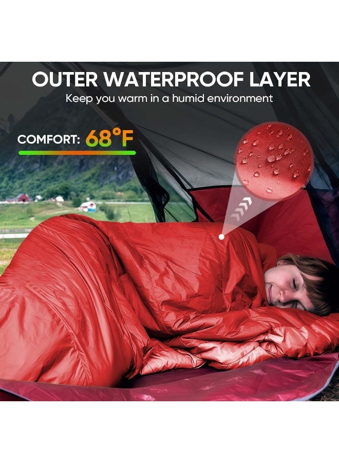 Meetion Camping Sleeping Bags Portable Waterproof Sleeping Bag for Adults Kids 4 Seasons Winter, Fall, Spring, Summer Backpacking Hiking Camping Mountaineering Indoor Outdoor Use - Image 5