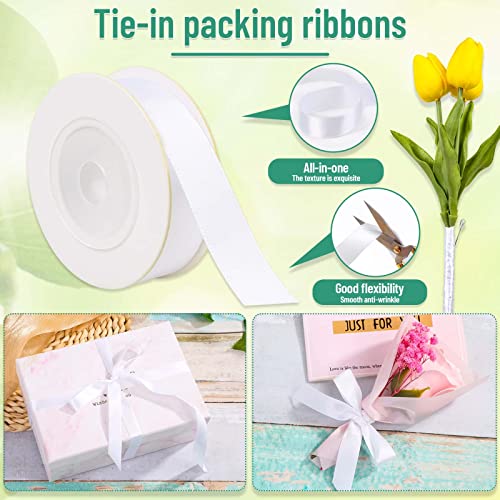 PAXCOO Floral Tape and Wire, Florist Tape and Flower Wire Arrangement Kit with White Ribbon, Boutonniere Pin, Wire Cutter for Bouquets, Crafts, Wreath Making (Dark Green) - Image 2