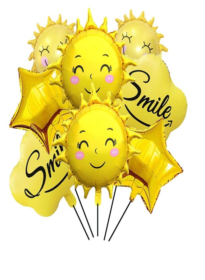 OHLIGEI 8PCS Sun and Cloud Foil Balloons Sun Mylar Balloons Cloud Party Decorations For Birthday Wedding Anniversary Themed Party - Image 1