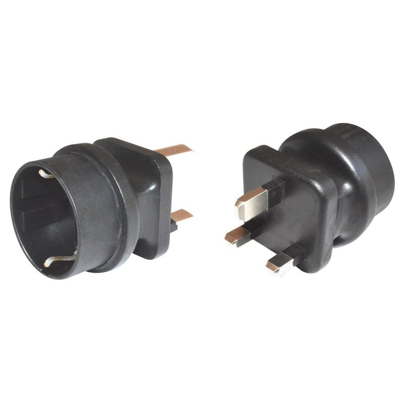 MX Conversion Plug 3 PIN UK Plug to Europe SCHUKO Socket Adaptor Flat PINS 13 AMPERES - Image 1