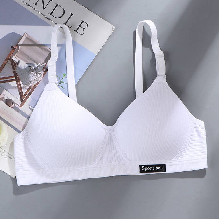 Cotton Comfort Seamless Girls Bra White - Image 1