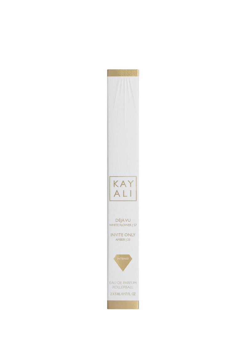 KAYALI KAYALI Deja Vu White Flower 57 & Invite Only Amber 23 Eau De Parfum Roller Ball 2x5 ml 