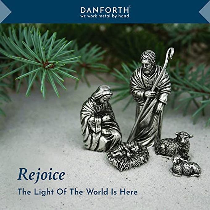 Danforth Holy Family Nativity Set, Handcrafted Pewter Nativity Set/Scene, Made in USA - Image 2