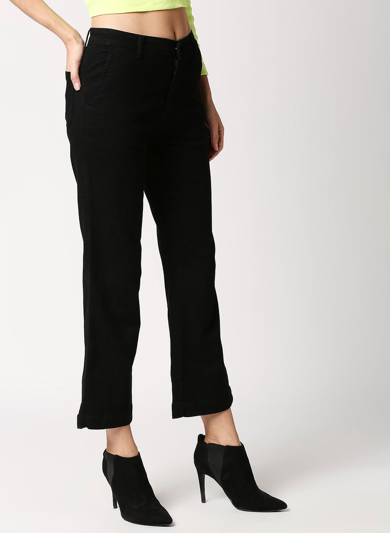 HIGH STAR Women Black Bootcut High-Rise Clean Look Stretchable Jeans  - Image 5