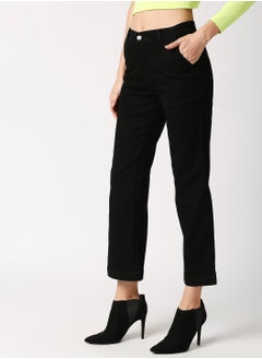 HIGH STAR Women Black Bootcut High-Rise Clean Look Stretchable Jeans  - Image 4