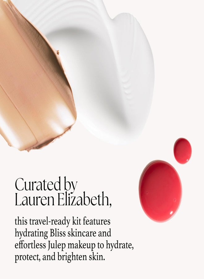BLISS Lauren Elizabeth Bachelorette Makeup Kit | Travel Sized Hydrating Skincare & Makeup Set for Long Weekend, Bachelorette Trips, and More | Includes Julep Eyeshadow & Bliss Serum Skincare - Image 2