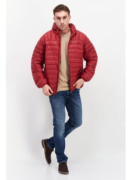 Trespass Men Brand Logo Quilted Jacket, Red  - Image 2