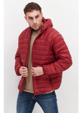 Trespass Men Brand Logo Quilted Jacket, Red  - Image 1