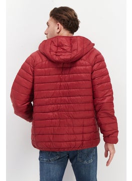 Trespass Men Brand Logo Quilted Jacket, Red  - Image 4