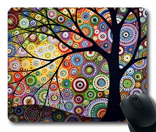School Supplies Schoolsupplies Colored trees Picture Anti-Slip Laptop PC Mice Pad Mat Mousepad For Optical Laser Mouse - Image 1
