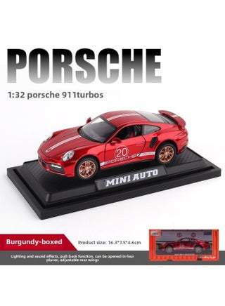 Jianyuan Alloy Car Model 1:32 Warranty 911 Twin Turbo S Special Version Pull Back Toy Car Music Model Ornaments-Color:3231A Red Window Box - pzsku/ZCA8164B18710C08A0F36Z/45/1745926120/e147ecc0-0758-4087-819a-ab5b7c9f4d3c