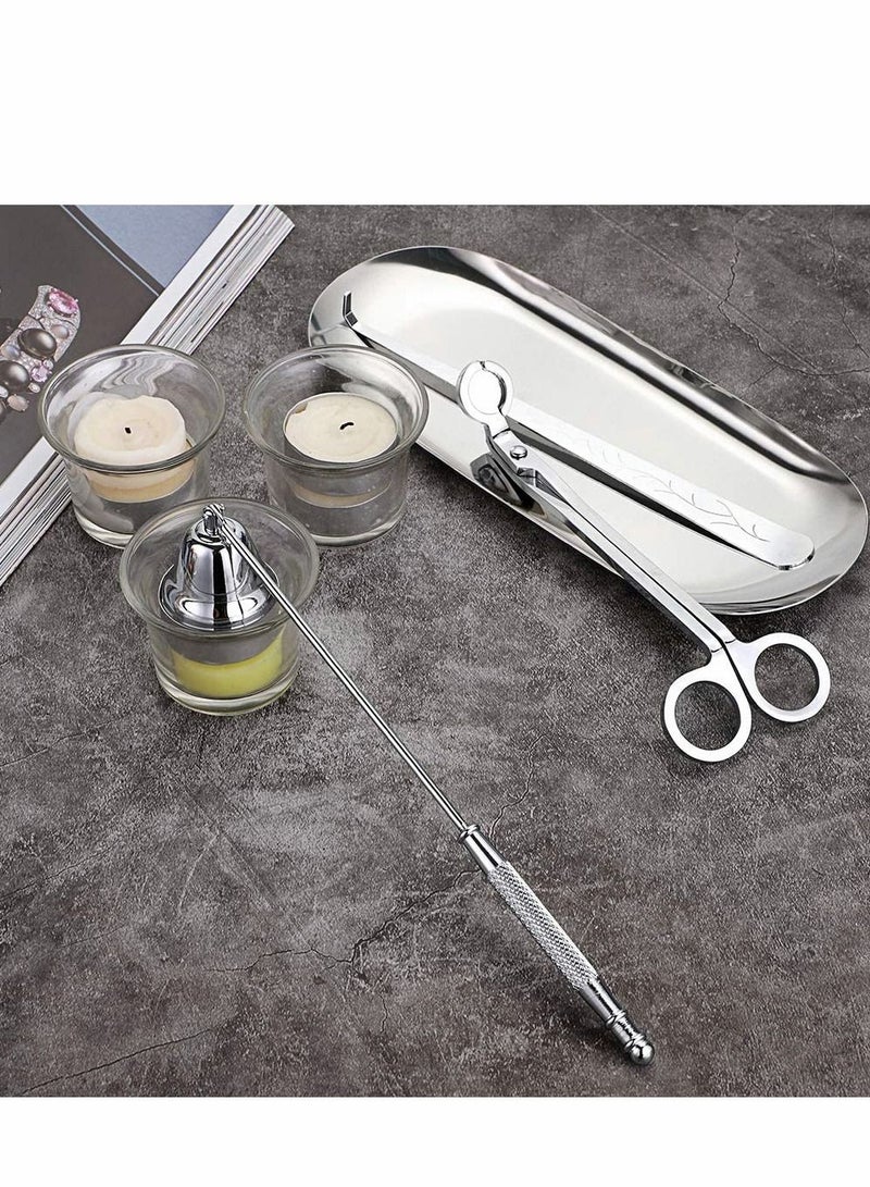 SYOSI Candle Snuffer, Candle Wick Trimmer Wick Dipper with Tray 4 in 1 Candle Accessory Set Candle Care Kit Gift for Candle Lovers  - Image 3