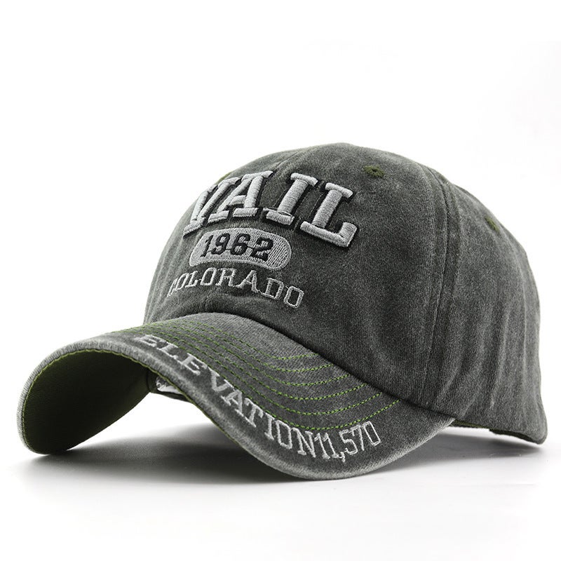 Baseball Cap Crossborder VAIL Letter  Unisex Cotton Curved Brim Hat - Image 4