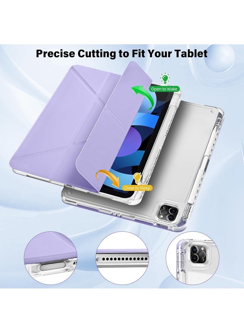 ELTRAZONE iPad Pro 11 Inch Protective Case 2018 2020 2021 2022, 1st 2nd 3rd 4th Gen, 5-in-1 Multi-Angle Stand, Shockproof Clear Transparent Back Cover with Pencil Holder - Image 3