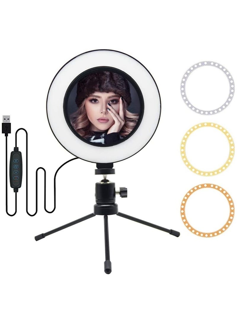 Cool Baby - COOLBABY LED Ring Light 6" with Tripod Stand & Phone Holder for Live Streaming & YouTube Video - Image 1