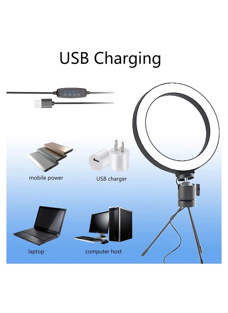 Cool Baby - COOLBABY LED Ring Light 6" with Tripod Stand & Phone Holder for Live Streaming & YouTube Video - Image 1
