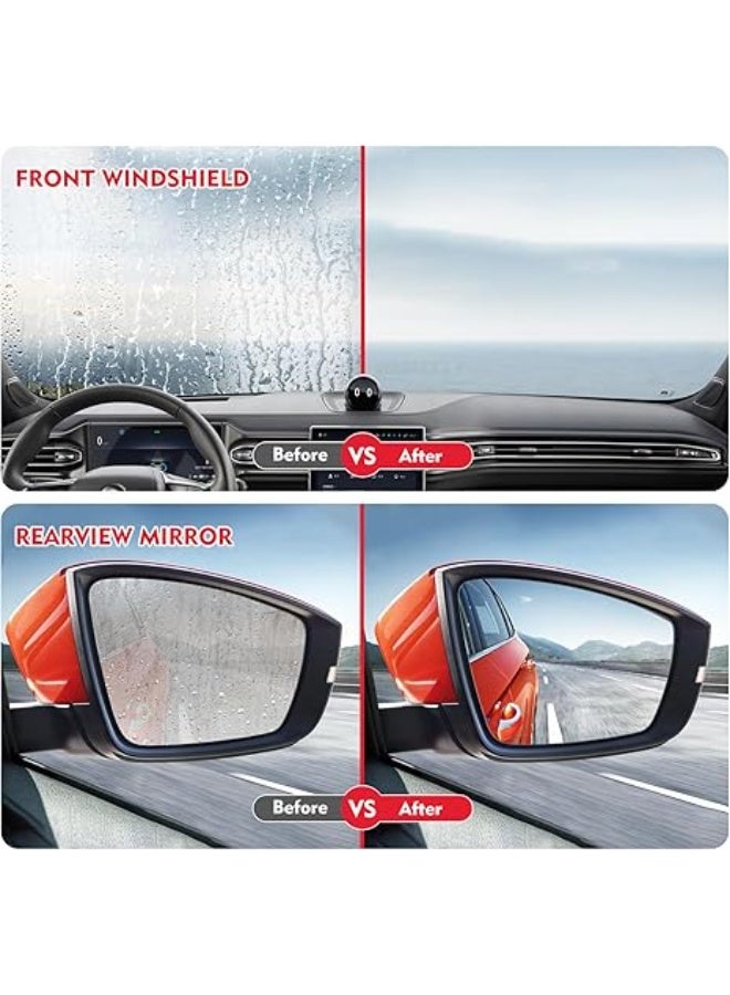 فرشاة تنظيف غشاء الزيت للسيارات مع بخاخ رغوي قابل لإعادة الاستخدام، لوحة تنظيف زجاج مطورة مضادة للضباب، مزيل غشاء الزيت الزجاجي لنوافذ السيارات والزجاج الأمامي، فرشاة تنظيف زجاج السيارة متعددة الاستخدامات بسعة 120 مل - Image 5