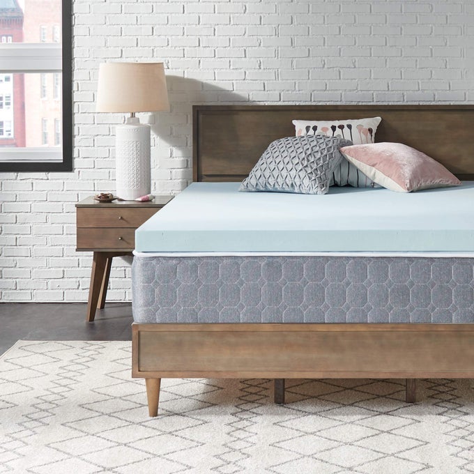 TRUEFORM 3 MEMORY FOAM MATTRESS TOPPER FULL BLUE