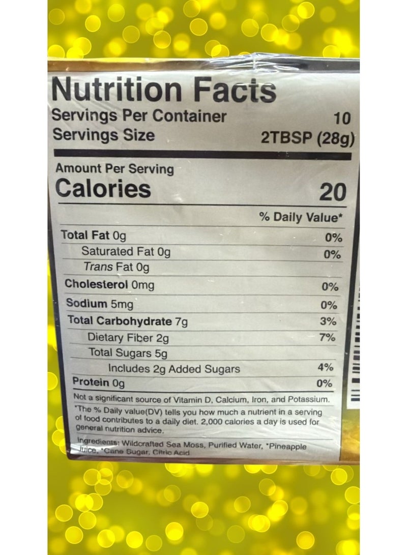 WELLNESS LABSRX Irish Sea Moss Gel Organic Raw - Wildcrafted Superfood Seamoss Gel - Pineapple Flavor, Vitamin and Mineral-Rich from Pristine Caribbean Waters, Immune and Digestive Health Support - 10 oz. - Image 2
