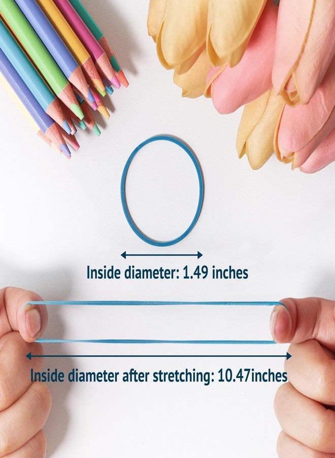zelin 100 Pcs Rubber Bands, Office Supplies, Boxed Colorful Rubber Bands for Bracelets, Money, Crafts, Mail Sorting, File Bundling - Image 2