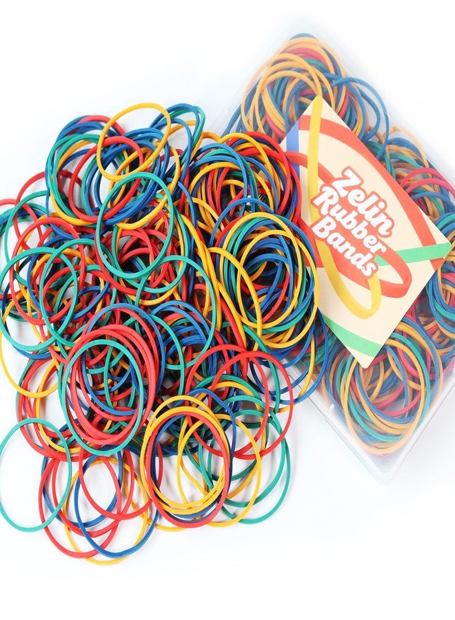 zelin 100 Pcs Rubber Bands, Office Supplies, Boxed Colorful Rubber Bands for Bracelets, Money, Crafts, Mail Sorting, File Bundling - Image 1