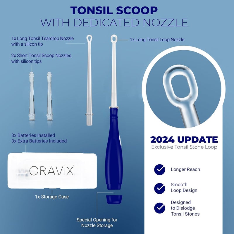 ORAVIX Tonsil Stone Remover Kit with 3 Spouts Syringe and Tongue Scraper - Image 3