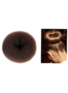 CLOTHOBEAUTY Extra Large Hair Bun Maker Ring, Women Chignon Doughnut Shaper (For Thick and Long Hair) 5.1-5.3 in, (X-Brown) 