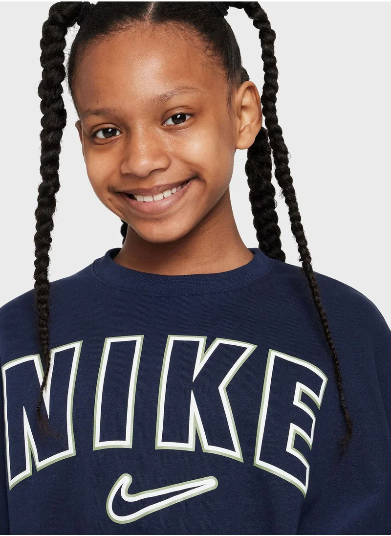 Nike Kids Trend Printed Fleece Sweatshirt