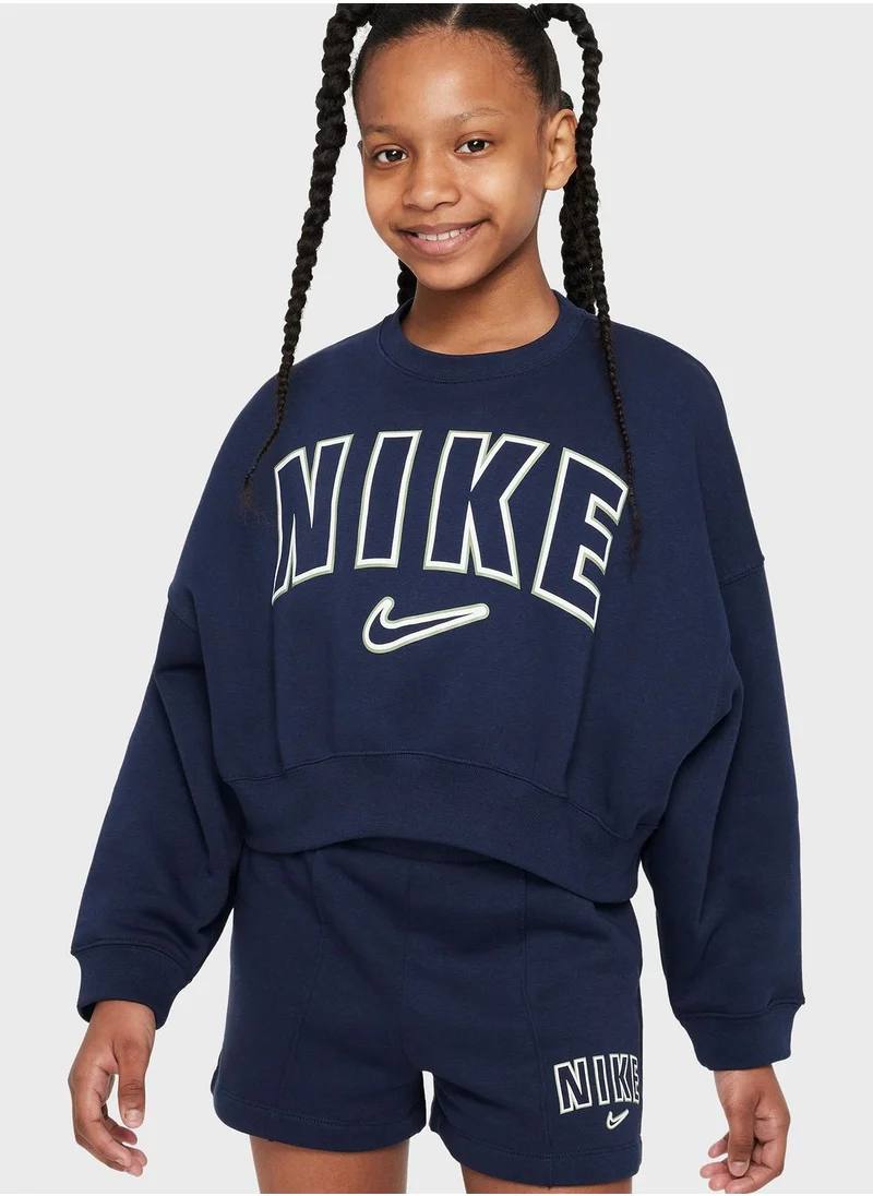 Nike Kids Trend Printed Fleece Sweatshirt