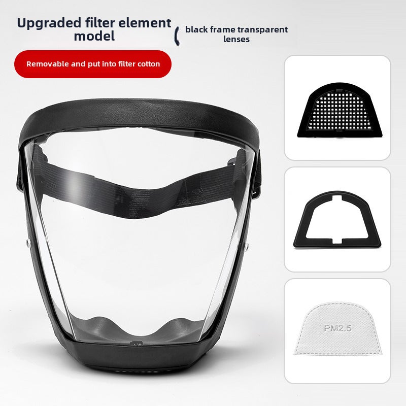 Generic Anti-Fog Dustproof Safety GogglesUpgraded Filter Element Black Frame Transparent Lens Upgraded Filter Element Black Frame Transparent Lens