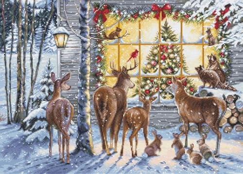 Luca-S LucaS Cross Stitch Kit Gold Nosy Neighbours BU5086 Counted Cross Stitch Kit for Adults Needlecraft and Embroidery Kit - Image 1