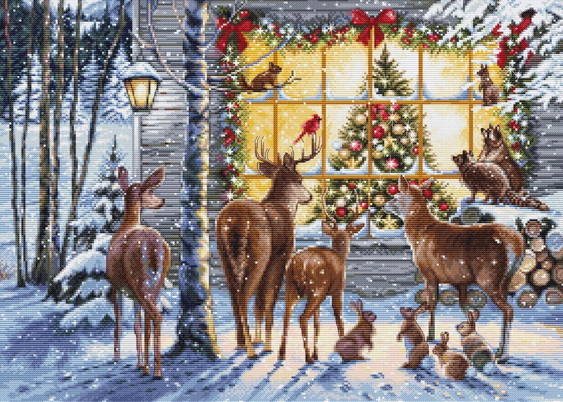 Luca-S LucaS Cross Stitch Kit Gold Nosy Neighbours BU5086 Counted Cross Stitch Kit for Adults Needlecraft and Embroidery Kit - Image 2