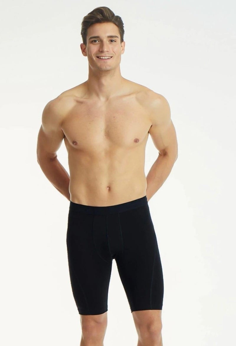 Tutku Elit 1253 Men's Elastane Lycra Long Boxer Single - Image 1