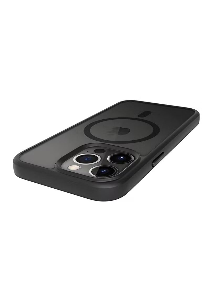 IAF iPhone 14 Pro Max Magsafe case Fume Design Black Case Support Wireless Charging Premium Quality Case For iPhone 14 Pro Max - Image 3