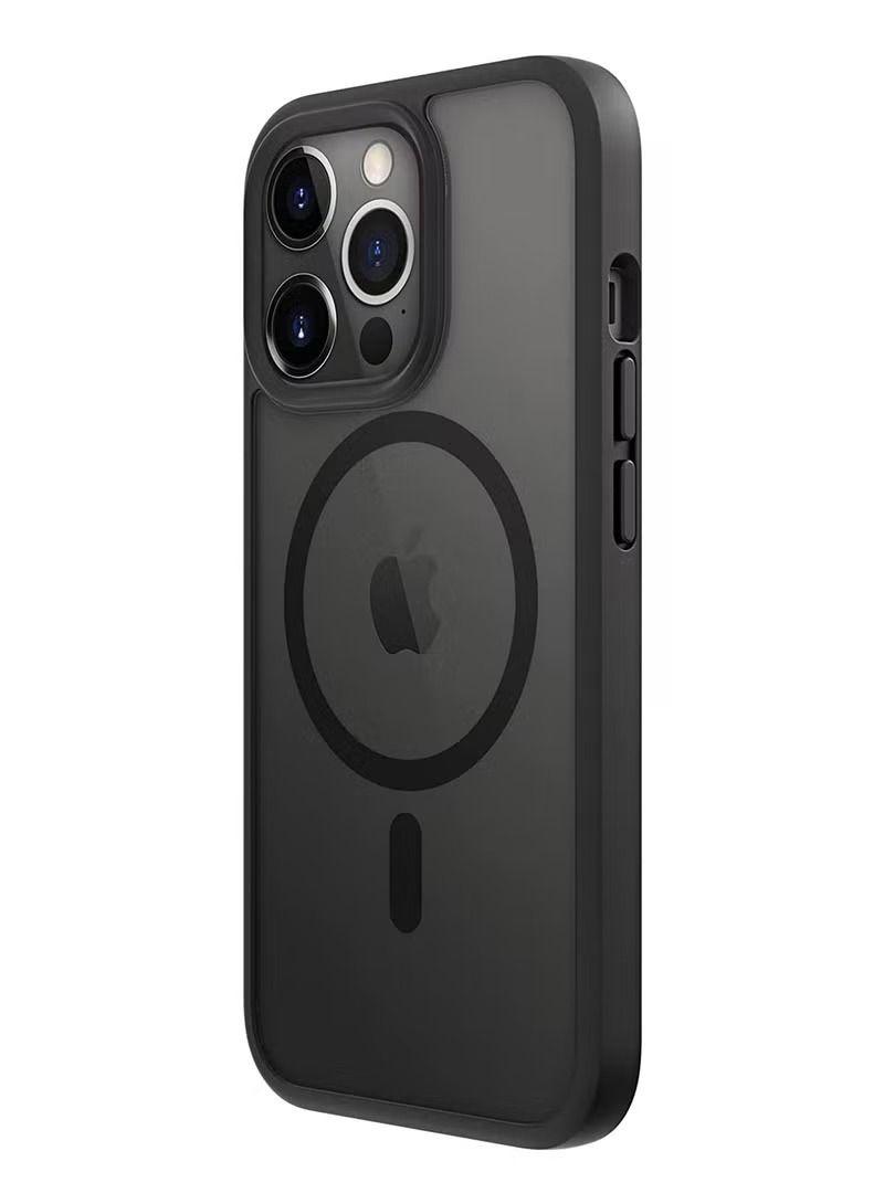 IAF iPhone 14 Pro Max Magsafe case Fume Design Black Case Support Wireless Charging Premium Quality Case For iPhone 14 Pro Max - Image 1