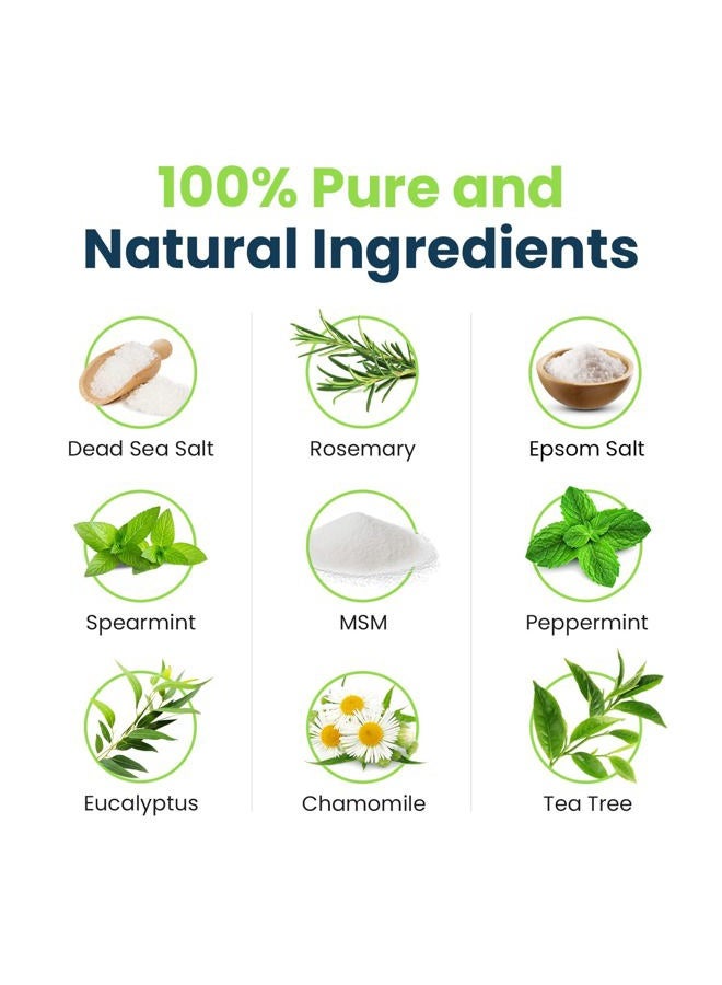 Foot Cure نقع القدم بزيت شجرة الشاي مع ملح إبسوم - لإصلاح أظافر القدم، قدم الرياضيين، تليين الكالو، تهدئة الأقدام المتعبة والمؤلمة، تغير لون الأظافر، رائحة عطرية، عناية باديكير سبا - صنع في الولايات المتحدة 16 أونصة - Image 3