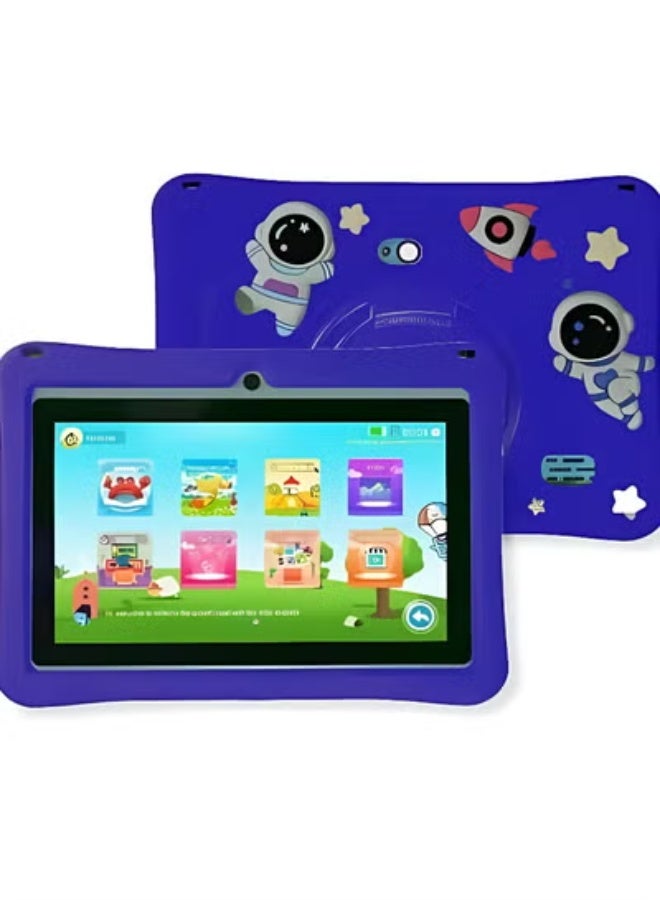 REBENUO K3 Kids Tablet, 17.8 cm Display, 128GB Storage, 4GB RAM, Case, Wi-Fi includes Charger/Cable/Screen protector/Slicia gel Case/Sticker/Lanyard/Bracelet. - Image 1