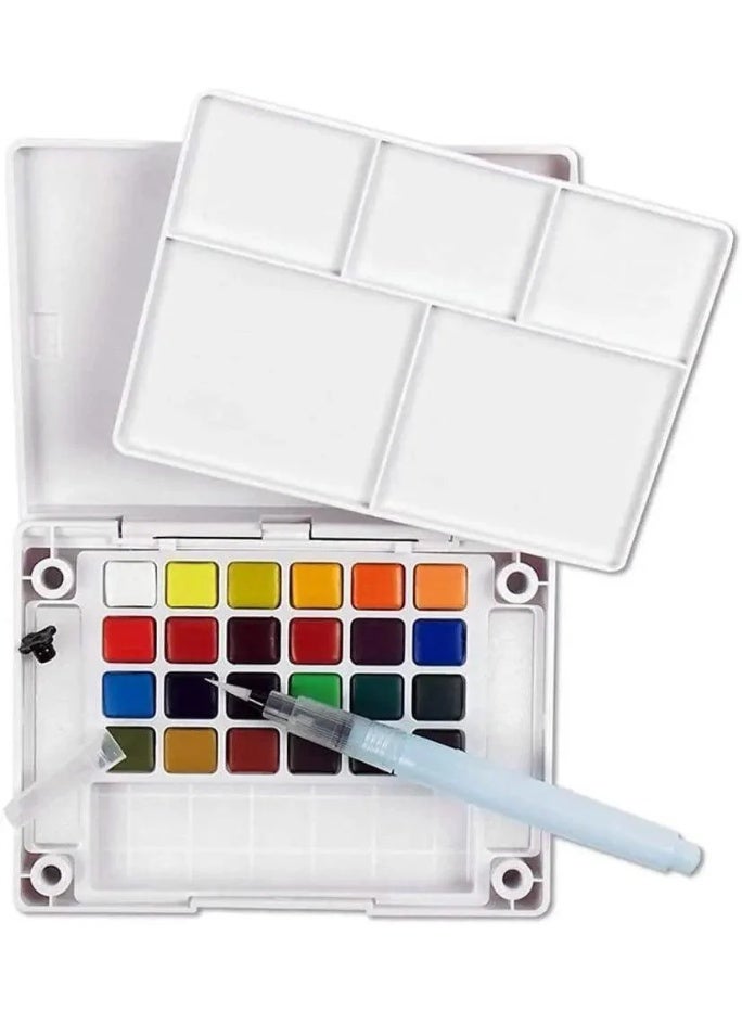 SAKURA Koi Watercolor Set 24 Assorted Watercolors Field Sketch Set With Brush - Image 5