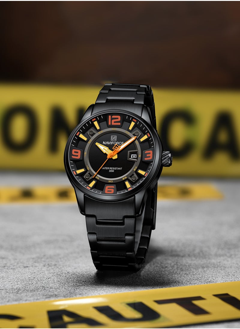 NAVIFORCE Elegant Stainless Steel Analog Wrist Watch for Men with Date Display Water Resistant Stylish Business and Casual Timepiece Durable Bracelet Comfortable Wear  - Image 4